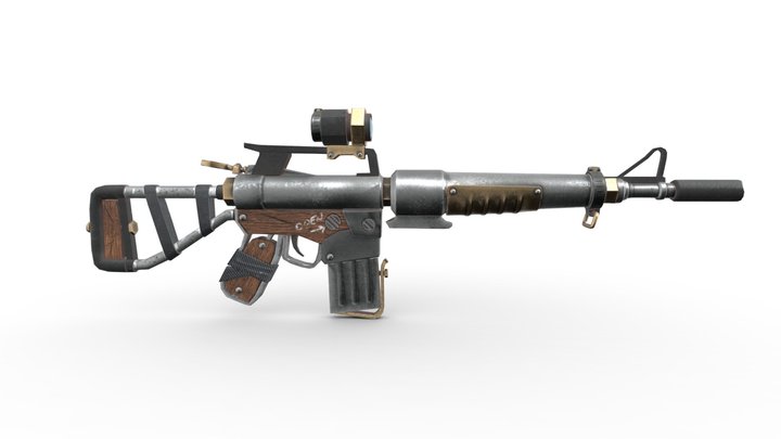 M16- Rust- Model 3D Model
