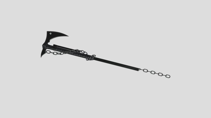 Axe with chains 3D Model