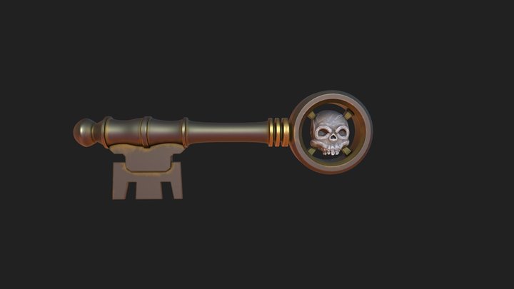 Stylized key 3D Model