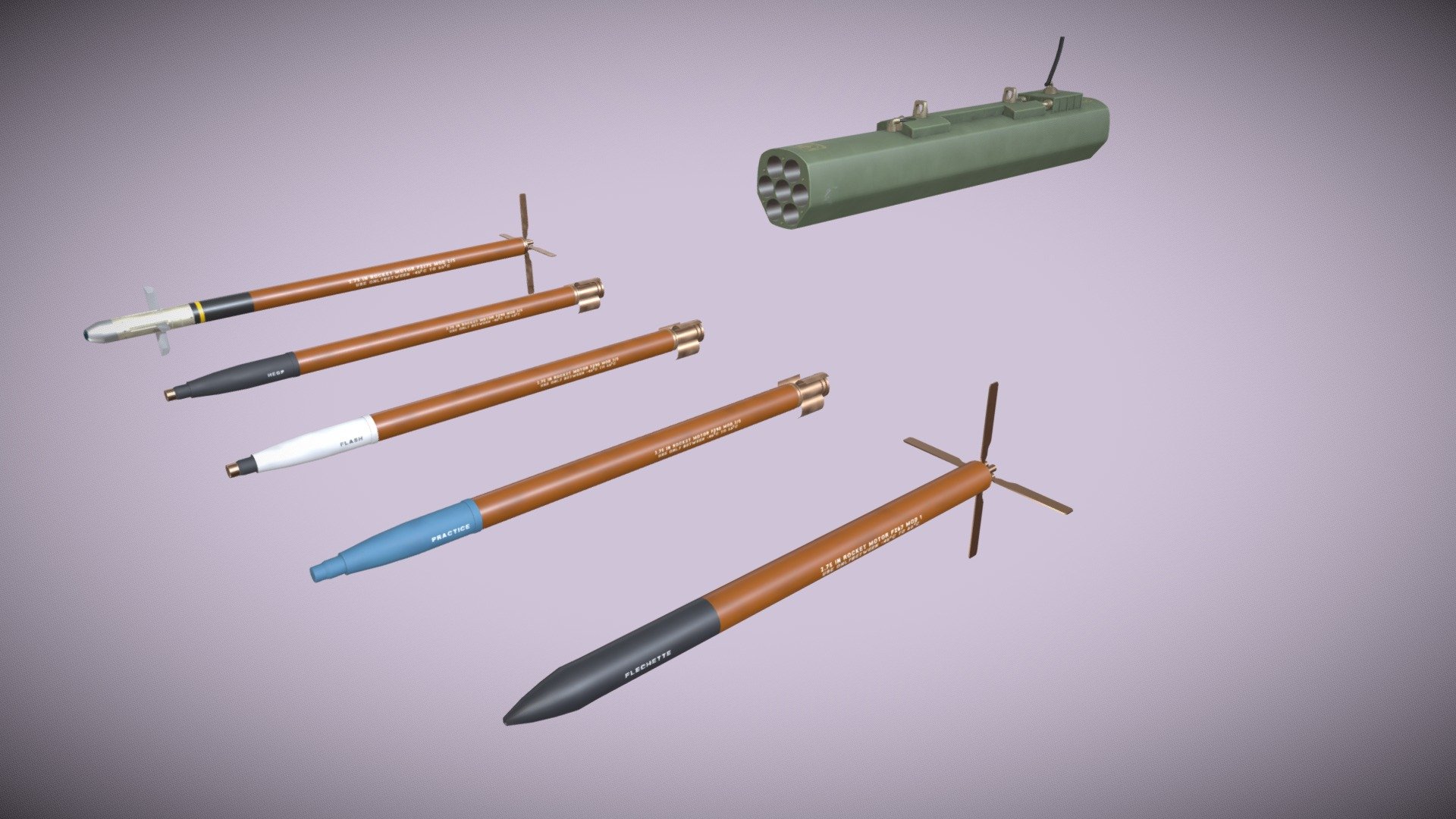 Rocket Launcher FZ233 With Missiles - 3D model by pukamakara [a61da12 ...