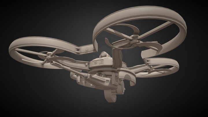 Military gunner drone 3D Model