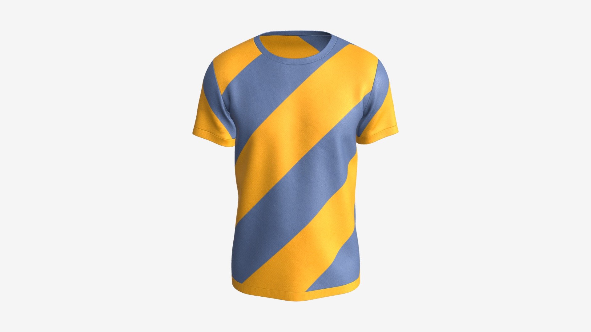 T-shirt for Men Mockup 01 Yellow Blue Stripes - Buy Royalty Free 3D ...