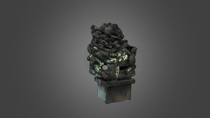 The Stone Lion Statue 3D Model