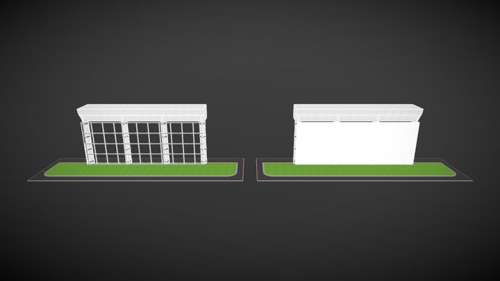 Halle de Pantin 3D Model