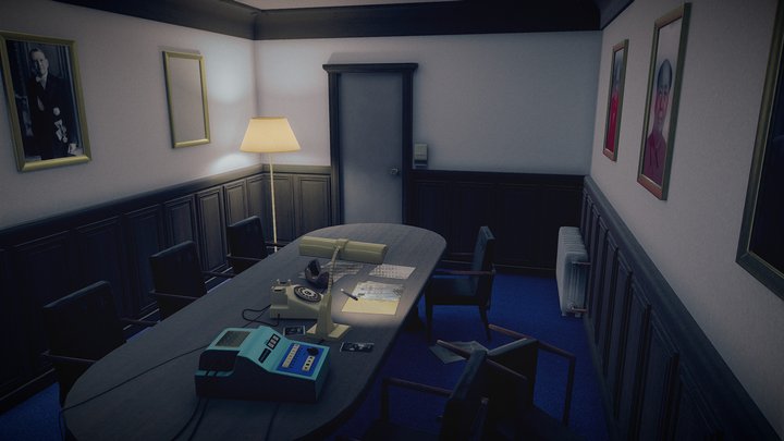 Retro Meeting Room 3D Model