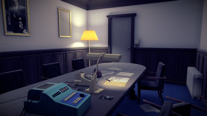 Retro Meeting Room 3D Model