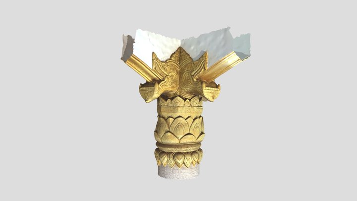 Mẫu Cột Hoa Sen Sảnh đón Khách (1) 3D Model