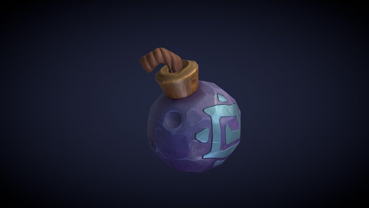 Stylized Bomb 3D Model