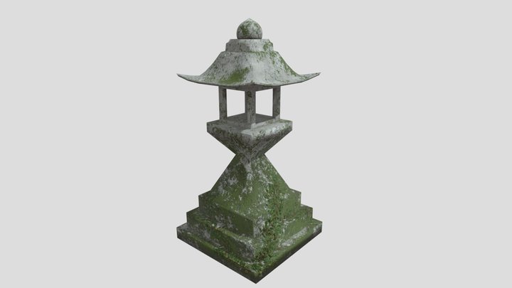 Moss shrine mesh 3D Model