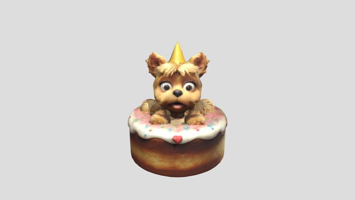 Cute Birthday Ypkie 3D Model