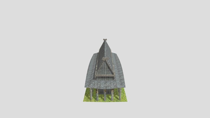 Thaiane Casa Viking Texturizada 3D Model