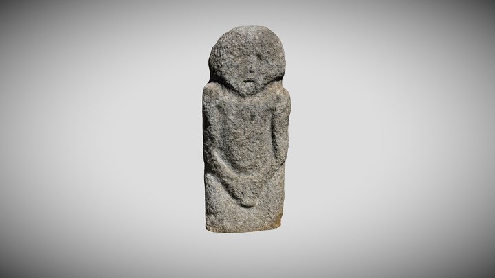 Stone Statue Ulitau Museum 2 (outside) 3D Model