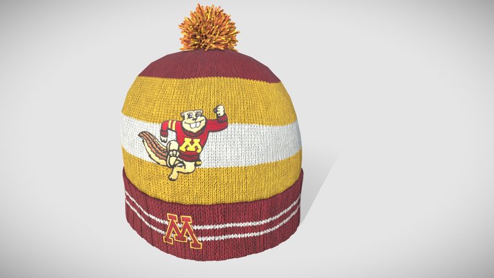 Minnesota Gophers Winter Hat 3D Model