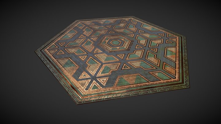 Dwemer Hexagon Rug 3D Model