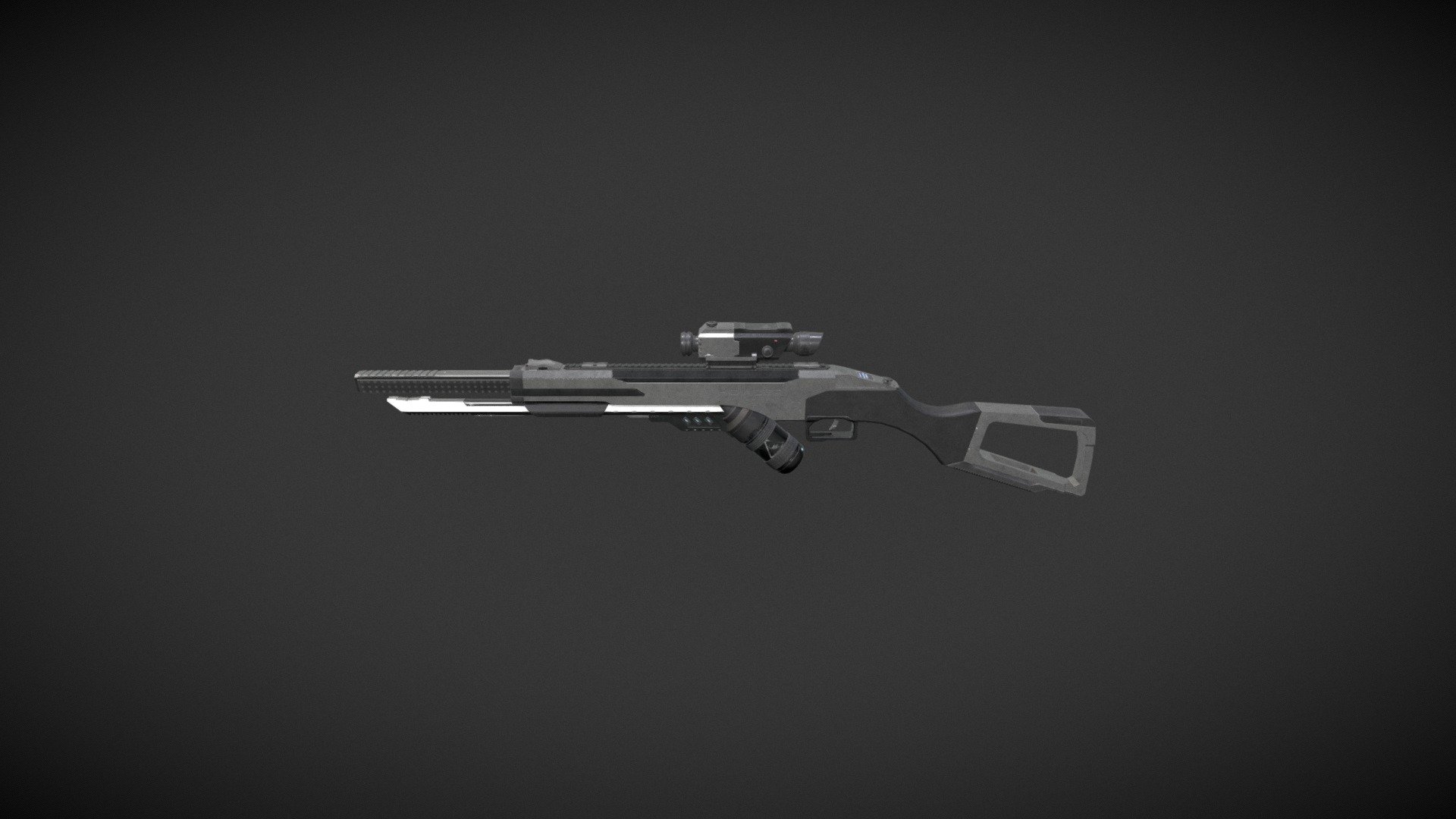 Scifi Rifle - 3D model by itsBaffled [a62b012] - Sketchfab