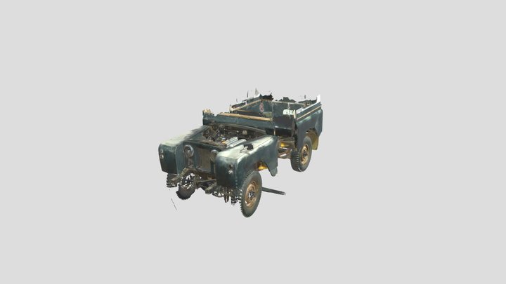 Land Rover lower half at low poly texture_1 3D Model
