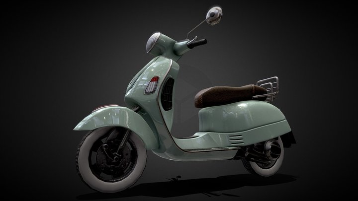 Vespa Scooter 3D Model