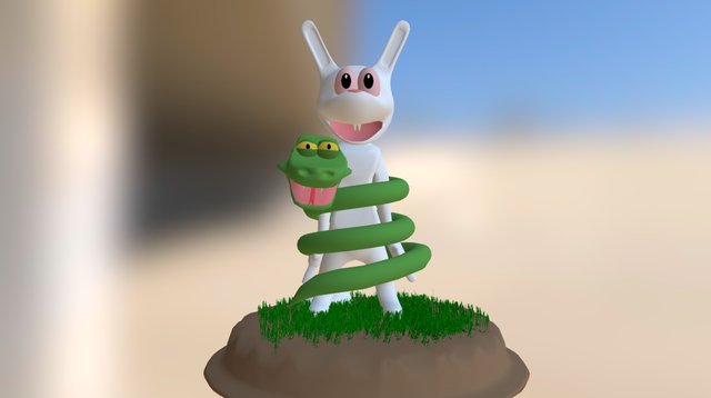 Snake x Rabbit 3D Model