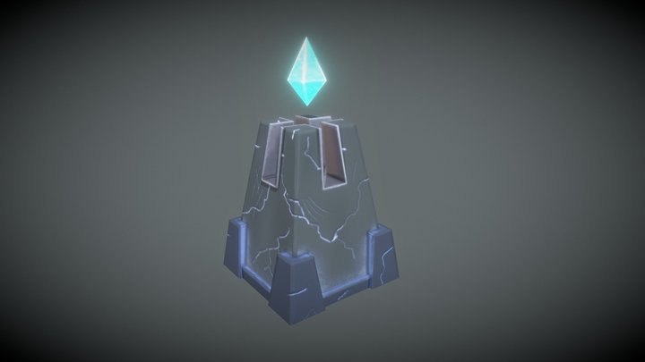 Pedestal with crystal 3D Model