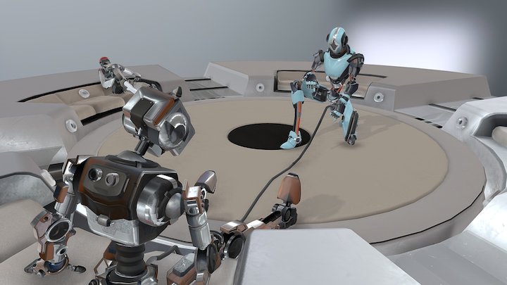 Robot Extasy scene 4 3D Model