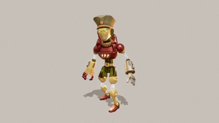 Captain Piper Faraday from Steamworld Heist 3D Model
