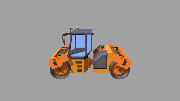 Каток дорожный 3D Model