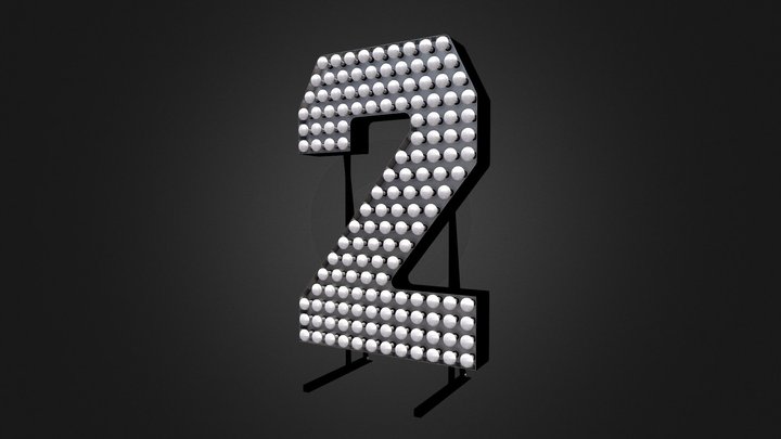 Times Square New Year's Eve Numerals (2) 3D Model