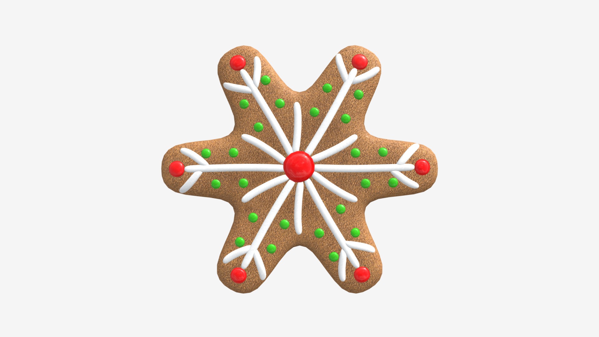 3D model Gingerbread cookie 2 - This is a 3D model of the Gingerbread cookie 2. The 3D model is about diagram.
