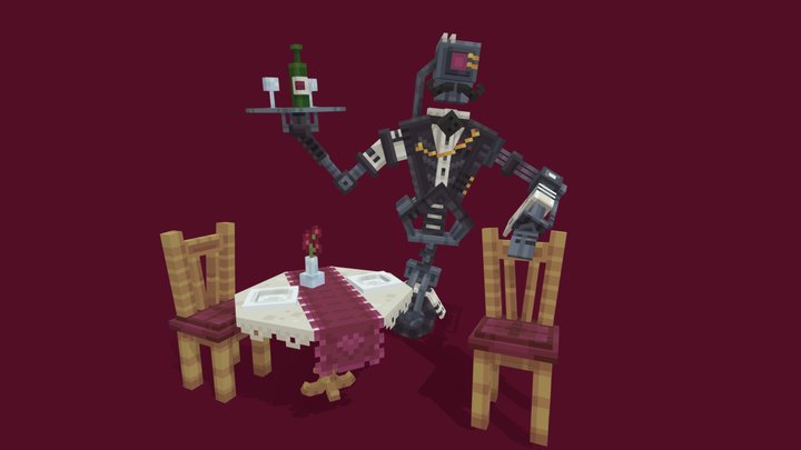Valentine: One-Wheeled Waiter 3D Model