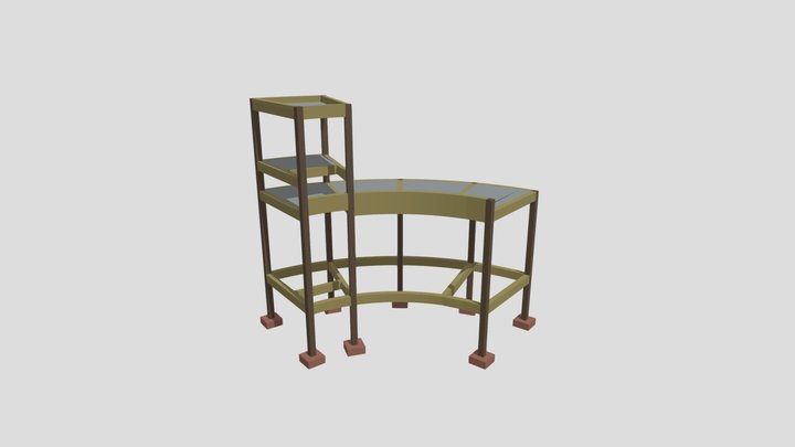 CASA MODULAR INVERTIDA - Vista 3D (FUNDO) 3D Model