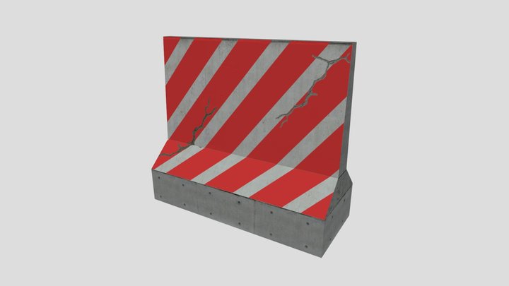 concrete block(low poly) 3D Model
