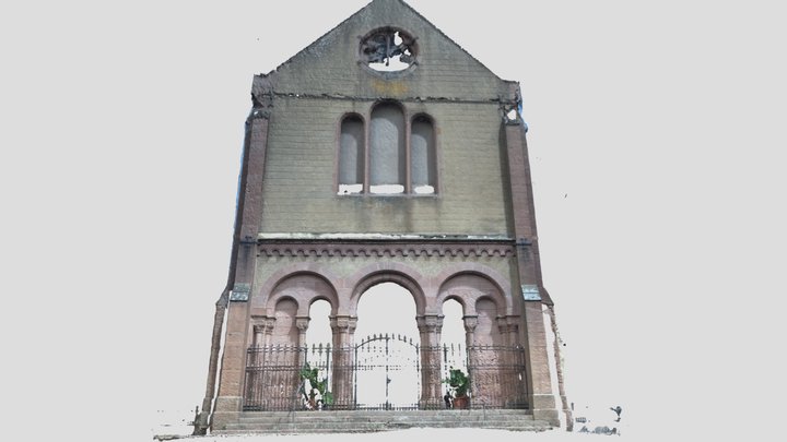 Facade arrière église Buhl, Haut-Rhin 3D Model