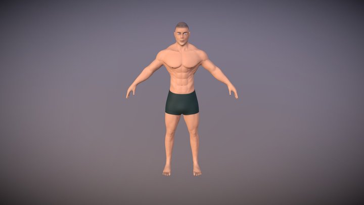Muscular Man 3D Model