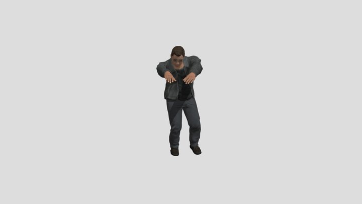 Zombie Walk 3D Model