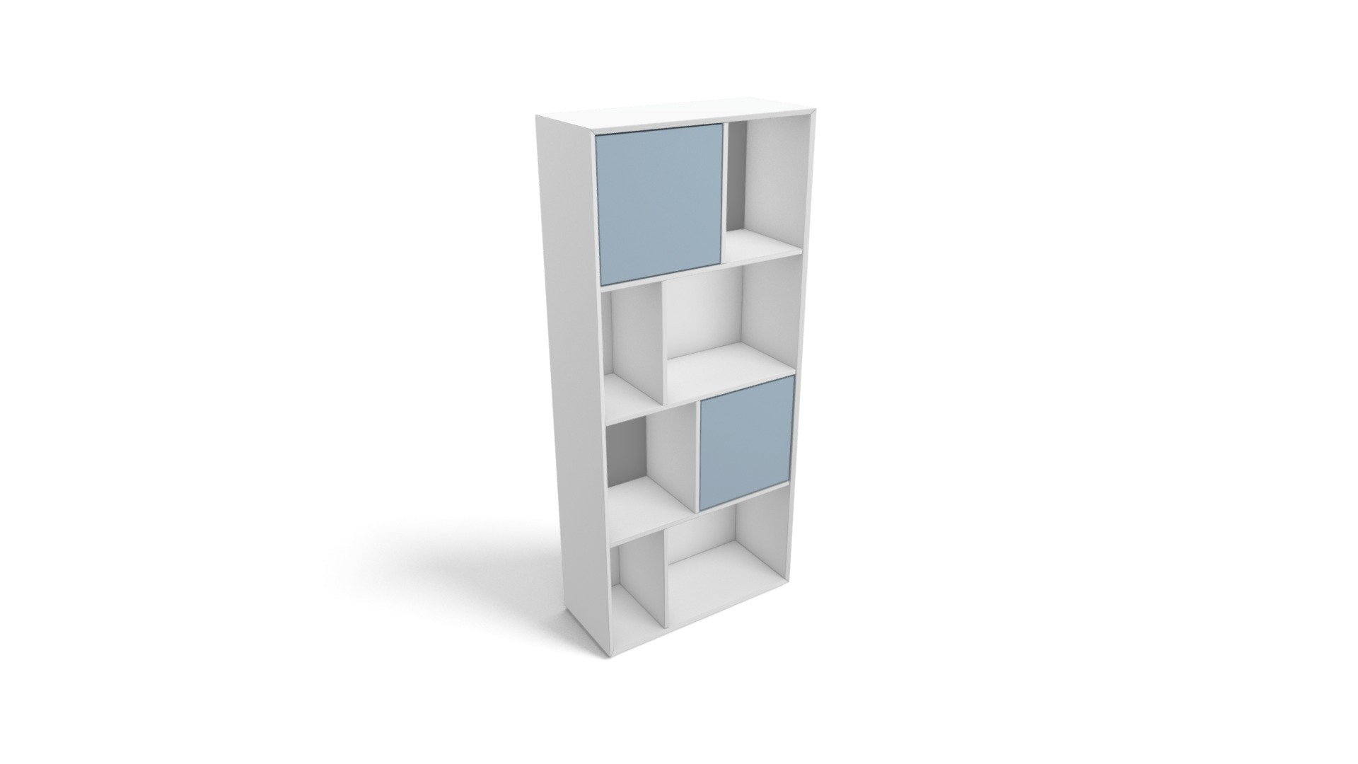Stretto Tall Shelves, Grey and Blue