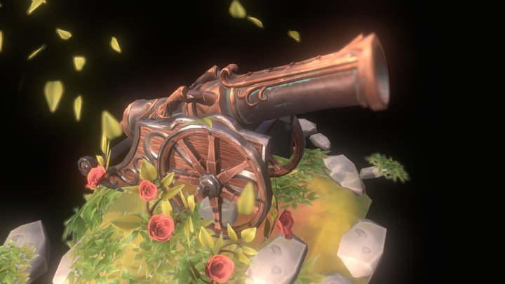 Tiny Diorama Cannon 3D Model