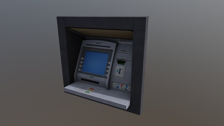 Wall mount ATM 3D Model