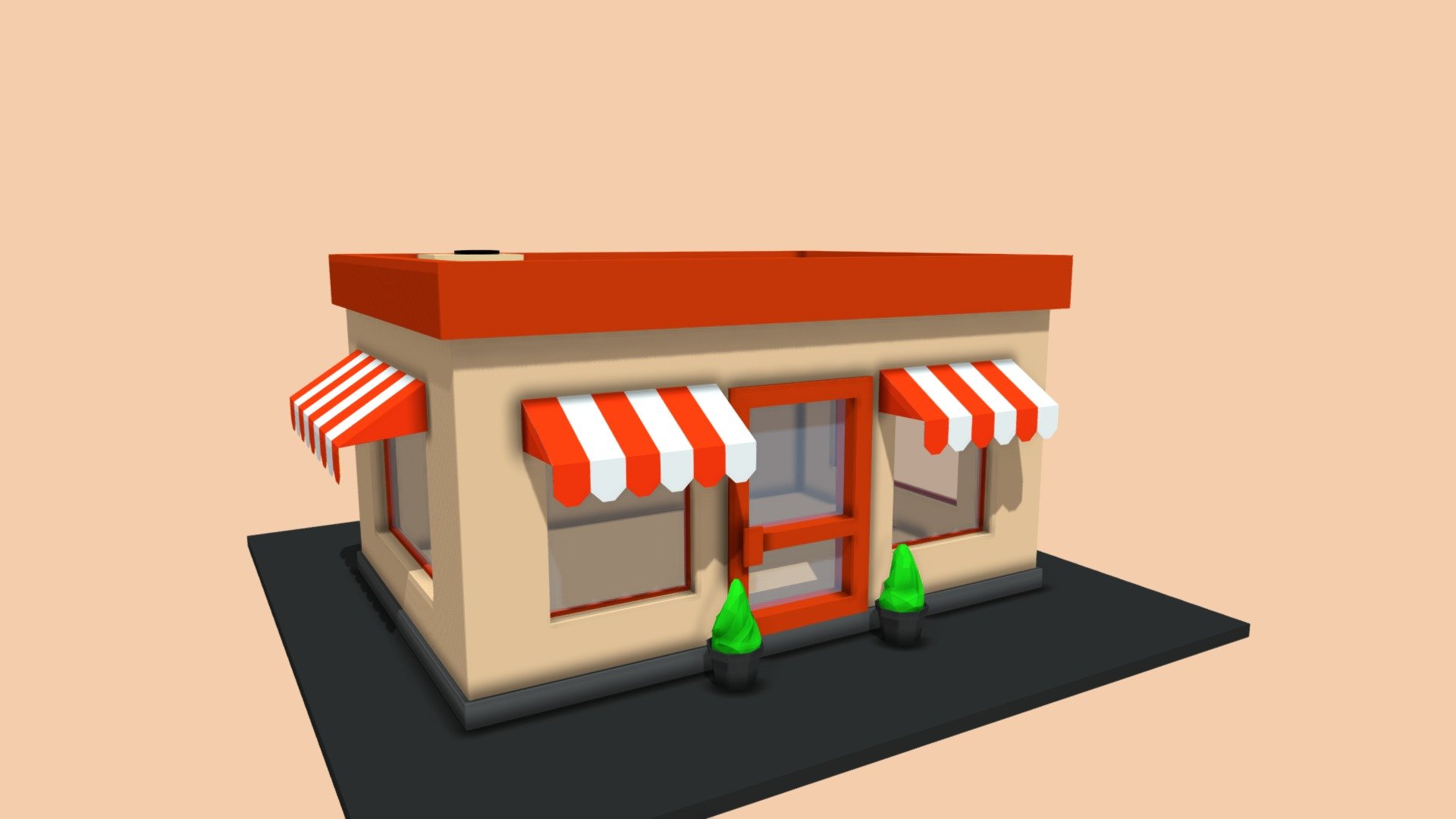 Lowpoly "Orange" House