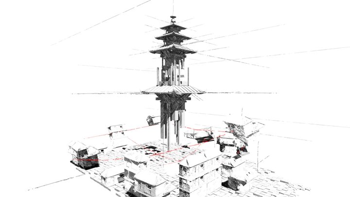 Fractal Pagoda • ©Ashim Shakya 3D Model