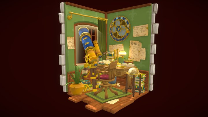 DAE Crib - Astronomers Office 3D Model