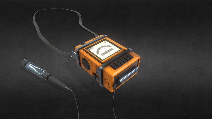 Lofi SciFi Geiger Counter 3D Model