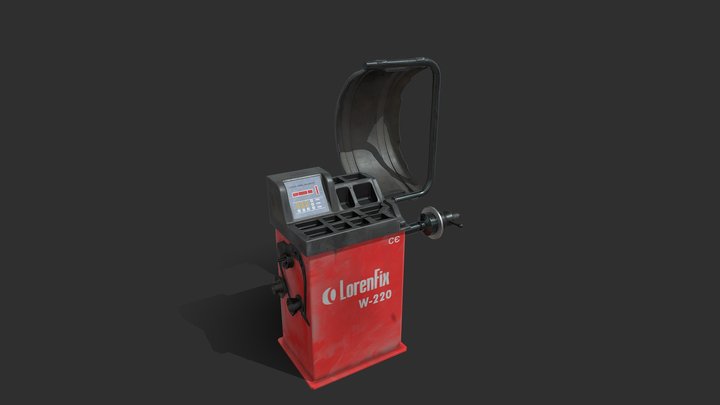 Wheel balancing stand for wheels 3D Model