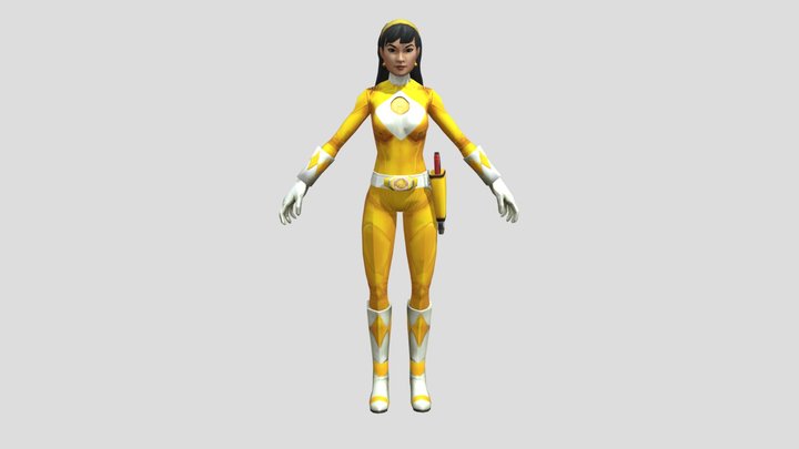 Trini Yellow Ranger Movie 1995 - Power Rangers 3D Model