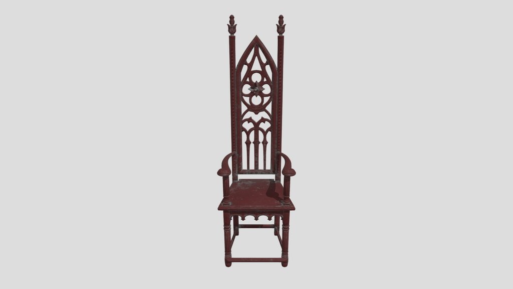 Red Vitage Wooden Chair