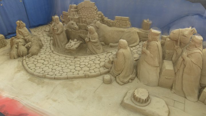 Terracina, sand crib on the beach 3D Model