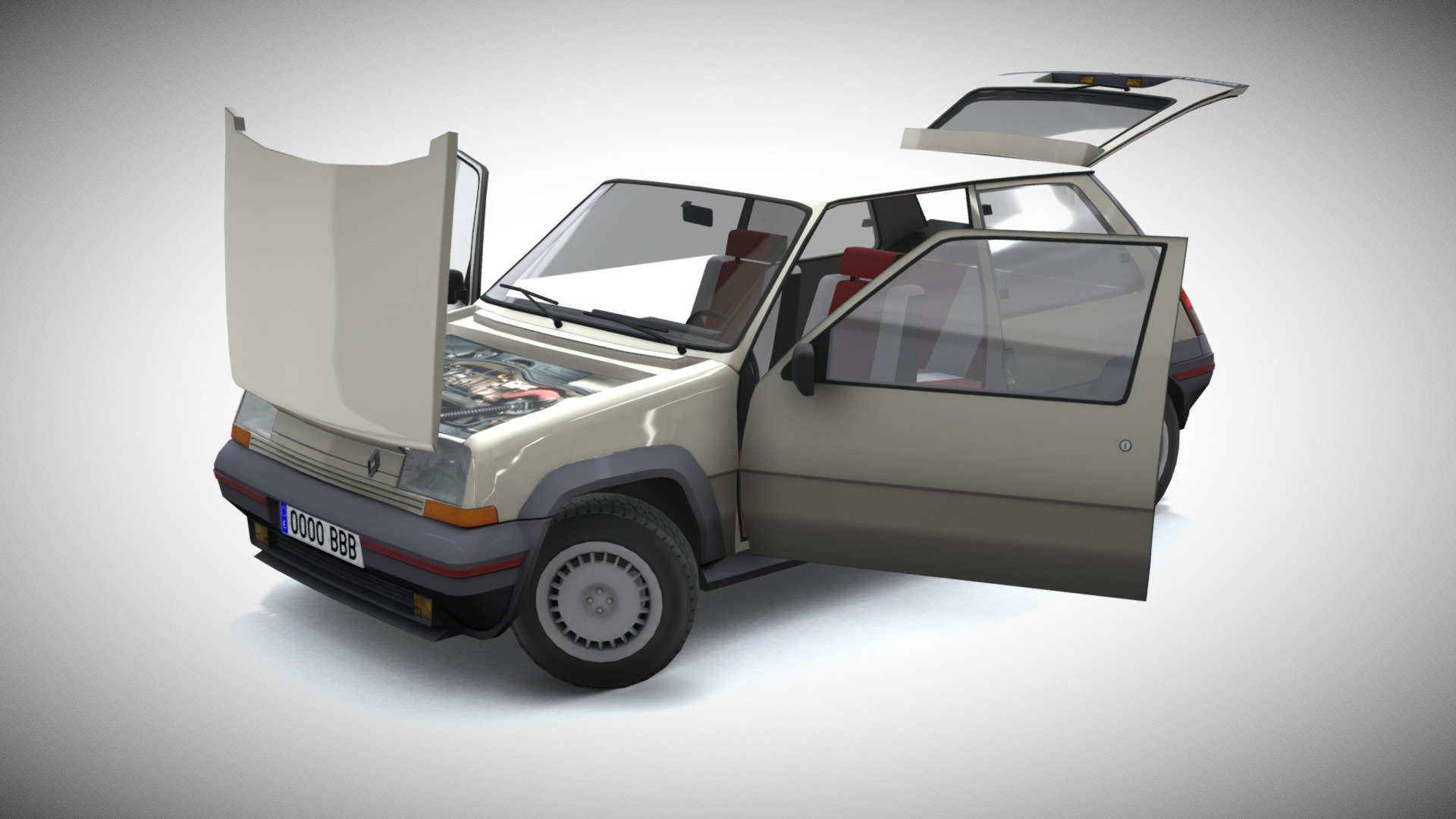 RENAULT 5 GT TURBO 02 with Clock MODEL CARS 