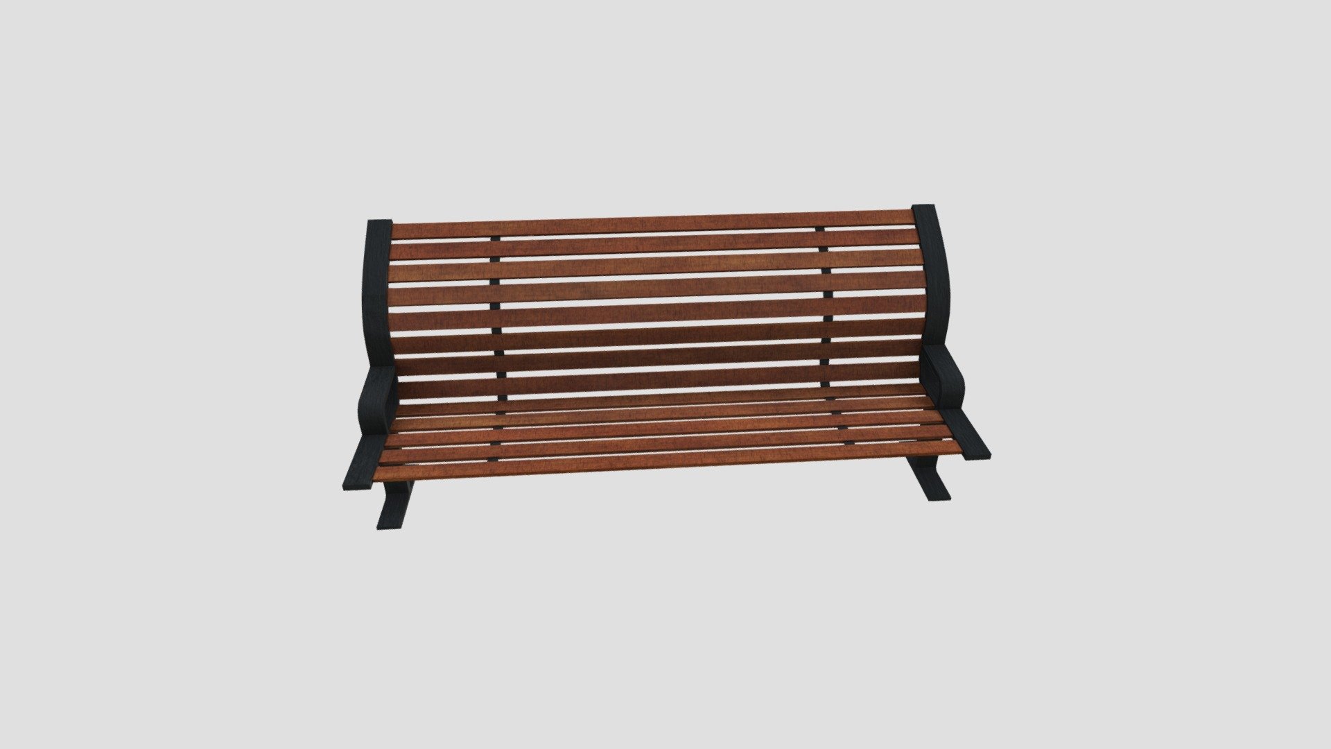 Classic Park Bench 3D Model