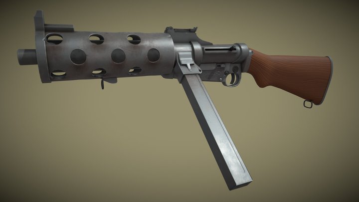 Stylized Gun 3D Model