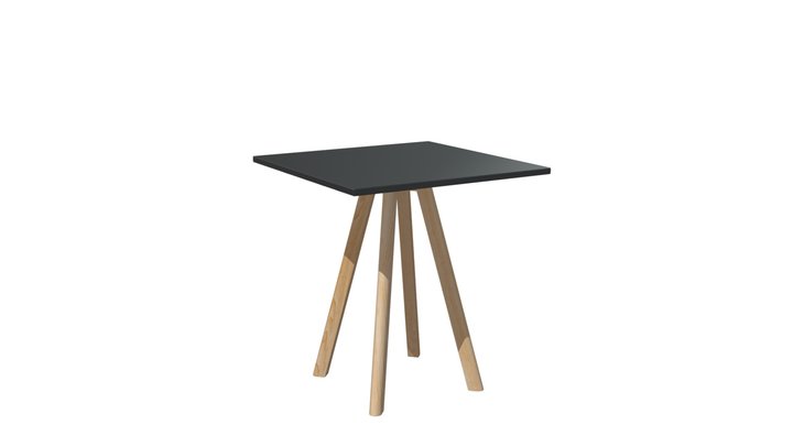 About A Table, black-oak, square 3D Model