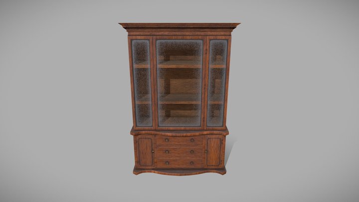 Old China Cabinet 3D Model